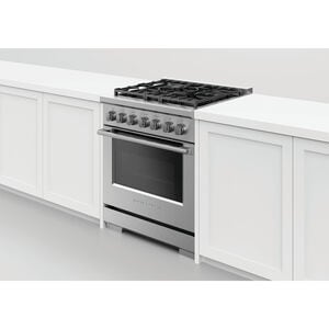 Fisher & Paykel Series 7 Professional 30 in. 4.6 cu. ft. Standard Convection Gas Range with 5 Sealed Burners - Stainless Steel, , hires