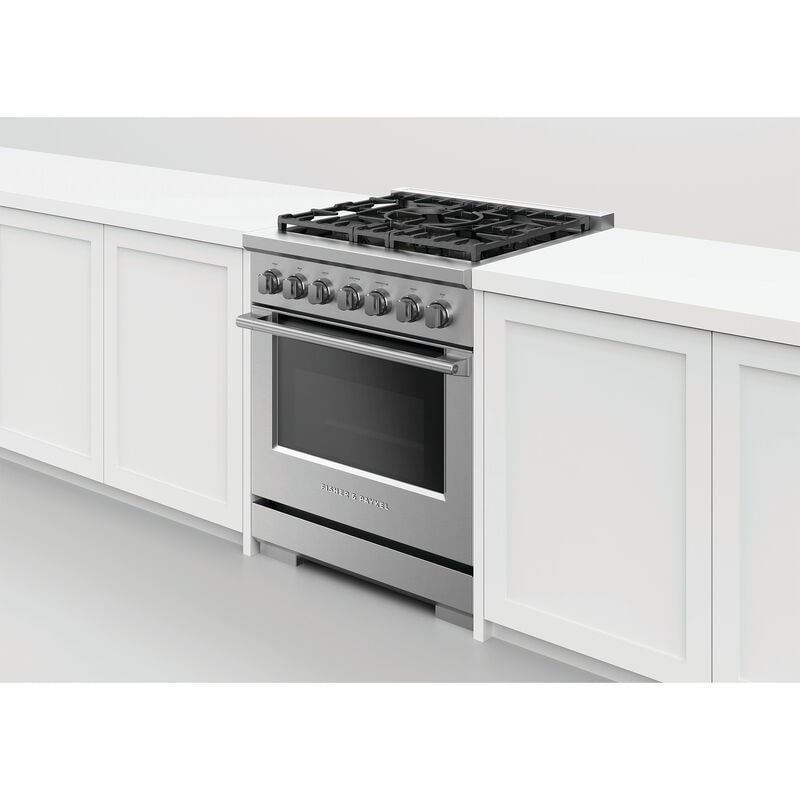 Fisher & Paykel Series 7 Professional 30 in. 4.6 cu. ft. Standard Convection Gas Range with 5 Sealed Burners - Stainless Steel, , hires
