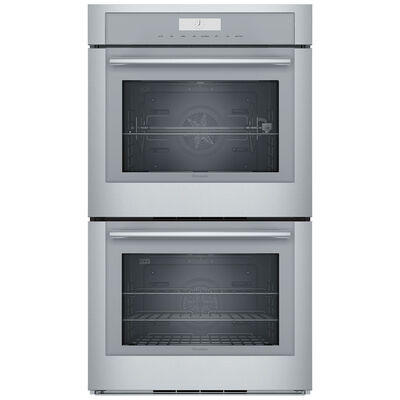 Thermador Masterpiece Series 30 in. 9.0 cu. ft. Electric Smart Double Wall Oven with True European Convection & Self Clean - Stainless Steel | MED302WS