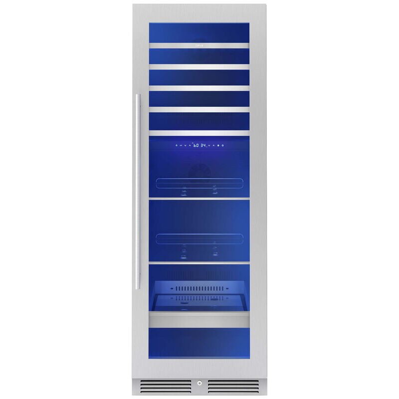 Zephyr Presrv Series 24 in. Built-In/Freestanding 14.5 cu. ft. Beverage Center with Adjustable Shelves & Digital Control - Stainless Steel, , hires