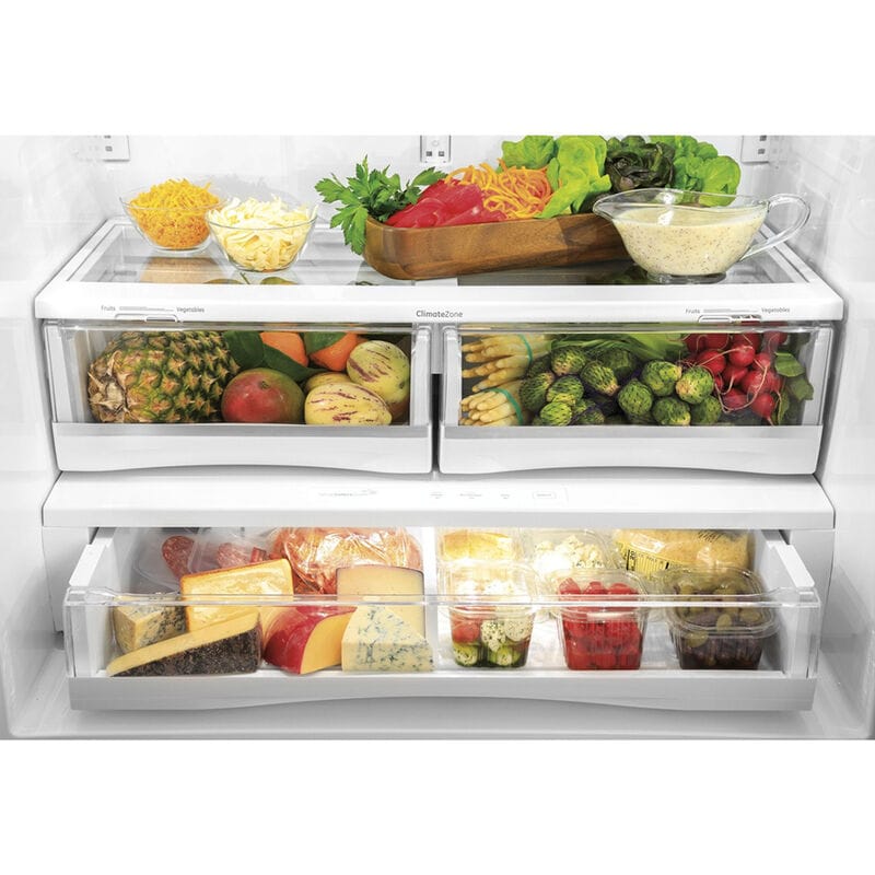 GE Profile 36 in. 27.7 cu. ft. French Door Refrigerator with Ice & Water Dispenser - Fingerprint Resistant Stainless, Fingerprint Resistant Stainless, hires