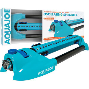 Aqua Joe AJ-OMS20-BRS 4973 Sq Ft Variable-Width Turbo Oscillating Sprinkler, 6 Switchable Spray Nozzles, , hires