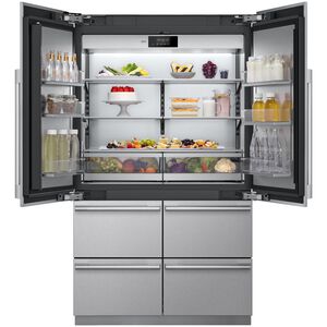 SKS 48 in. 26.0 cu. ft. Built-In Smart Counter Depth 6-Door French Door Refrigerator with Internal Water Dispenser - Stainless Steel, , hires