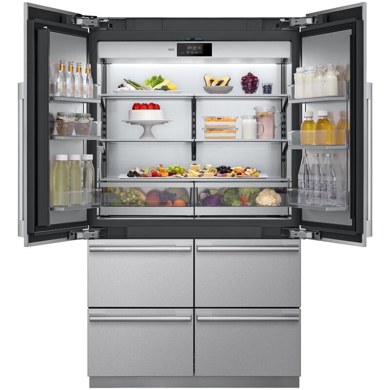 SKS 48 in. 26.0 cu. ft. Built-In Smart Counter Depth 6-Door French Door Refrigerator with Internal Water Dispenser - Stainless Steel, , hires