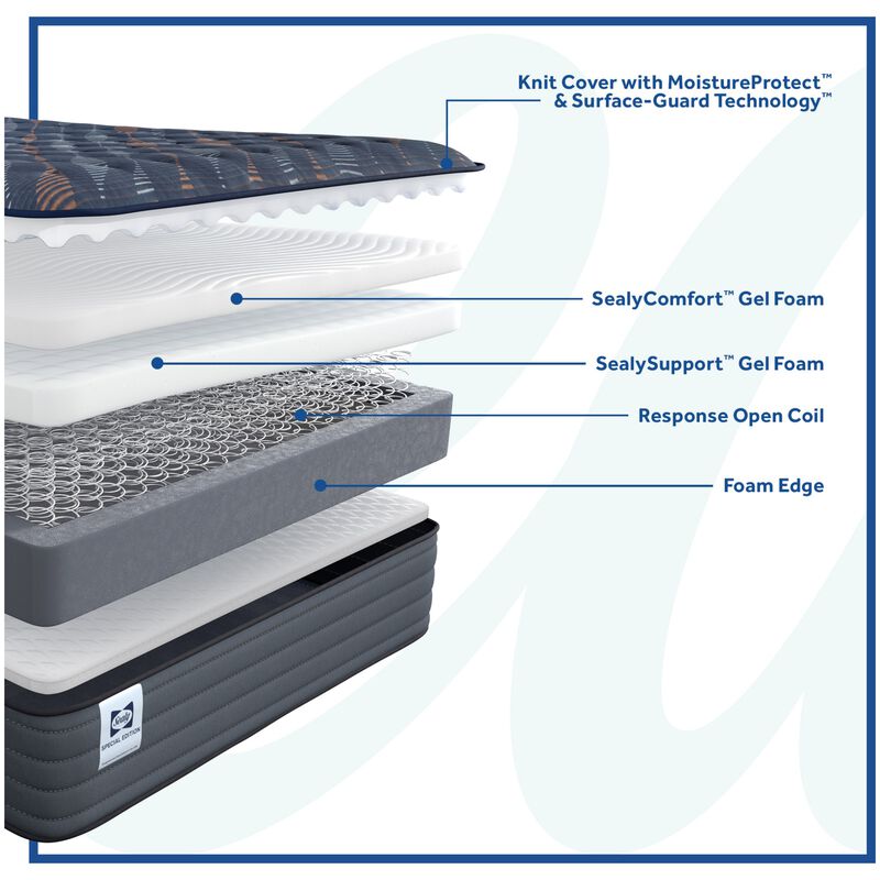 Sealy Warner Special Edition Medium Innerspring Twin Size Mattress, , hires