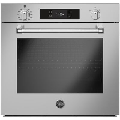 Bertazzoni Master Series 30 in. 4.1 cu. ft. Electric Single Wall Oven with Dual Convection - Stainless Steel | MAST30FSEXT