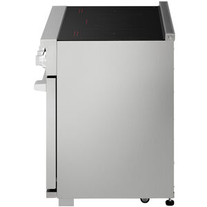 SKS 36 in. 6.3 cu. ft. Smart Air-Fry Standard Convection Steam Electric Range with 5 Induction Burners - Stainless Steel, , hires