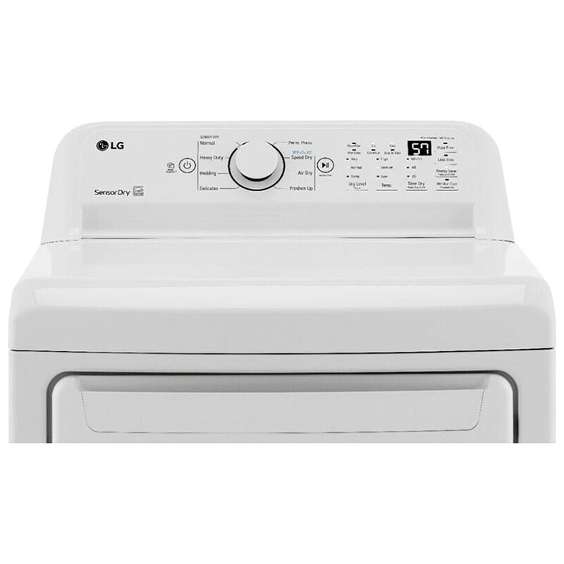 LG 27 in. 7.3 cu. ft. Gas Dryer with Delicate Cycle & Sensor Dry Technology - White, , hires