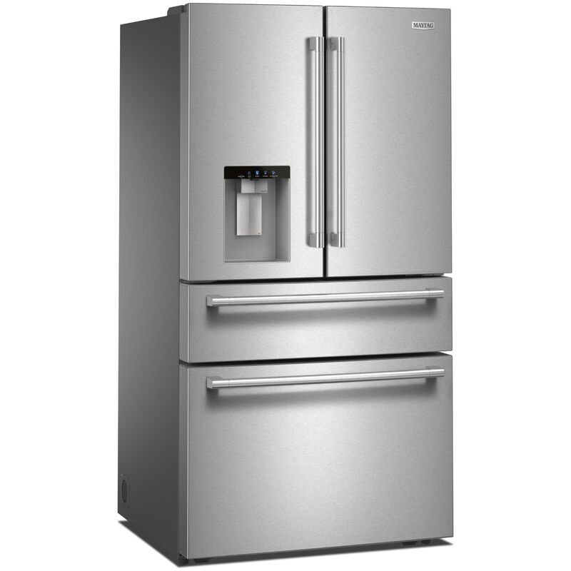 Maytag 36 in. 28.9 cu. ft. 4-Door French Door Refrigerator with Ice & Water Dispenser - Fingerprint Resistant Stainless Steel, , hires
