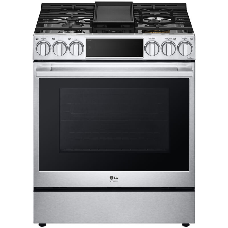 LG 30 in. 6.3 cu. ft. Smart Air Fry Convection Oven Slide-In Electric Range  with 5 Radiant Burners - Stainless Steel