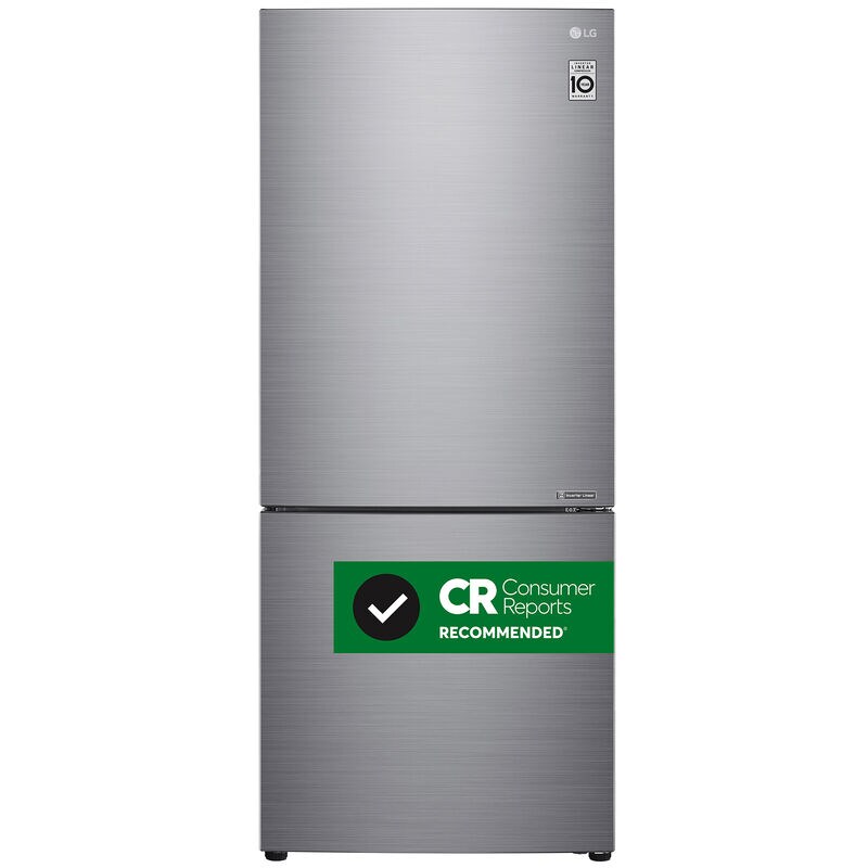 LG 28 in. 14.7 cu. ft. Counter Depth Bottom Freezer Refrigerator - Platinum Silver, , hires