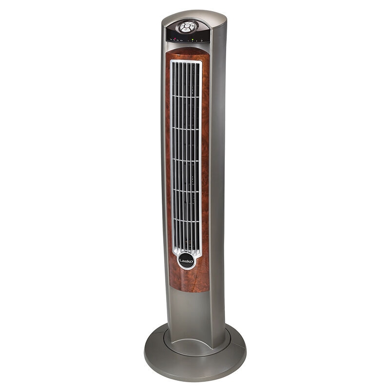 Lasko 42 in. Oscillating Tower Fan with 3 Speed Settings & Remote Control - Wood Grain, , hires