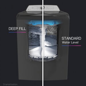 GE Profile 28 in. 5.0 cu. ft. Smart Top Load Washer with Sanitize Cycle - Diamond Gray, Diamond Gray, hires