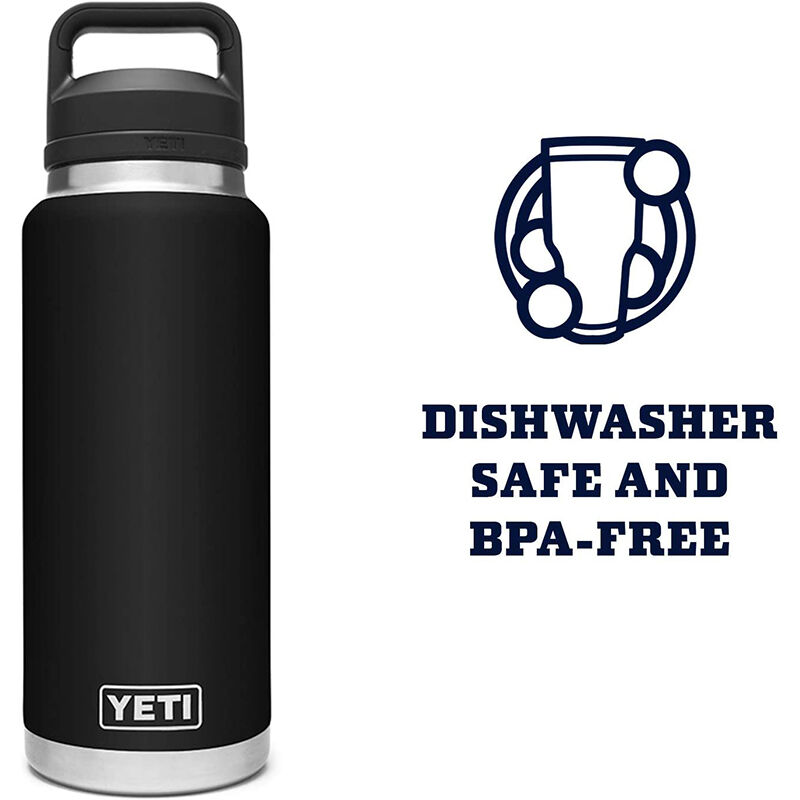 2 x YETI Black Screw On Top Lid with Handle Rambler Water Bottle Replacement