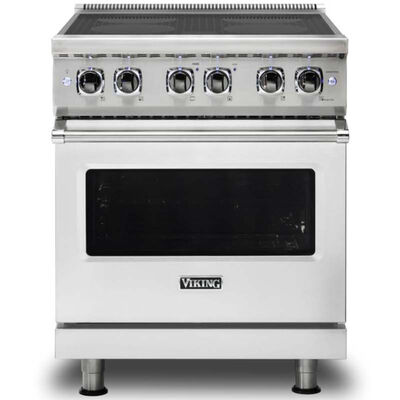 Viking 5 Series 30 in. 4.7 cu. ft. Convection Oven Freestanding Electric Range with 4 Induction Zones - Stainless Steel | VIR53024BSS
