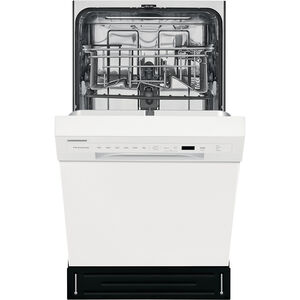 Frigidaire 18 in. Front Control Dishwasher with 52 dBa Sound Level & Pocket - White, White, hires