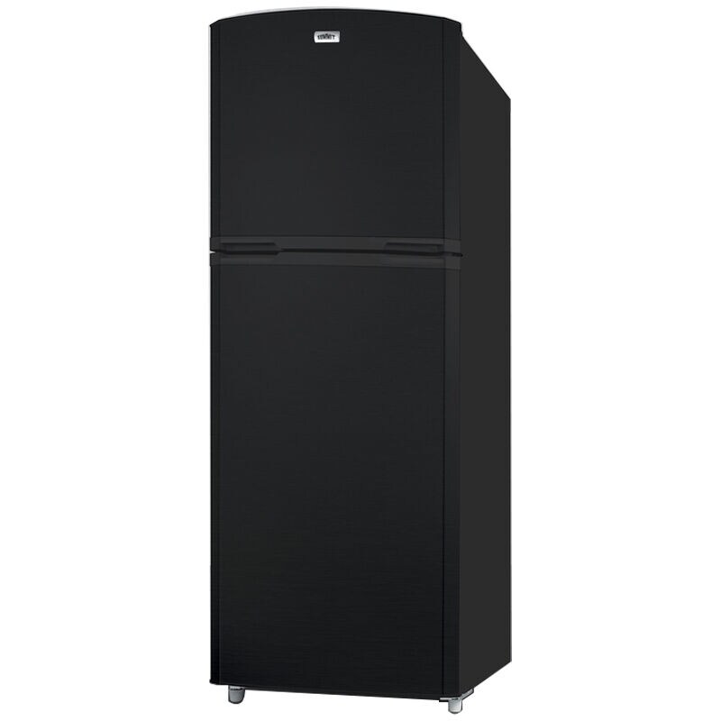 Summit 26 in. 12.9 cu. ft. Counter Depth Top Freezer Refrigerator Black P.C. Richard & Son