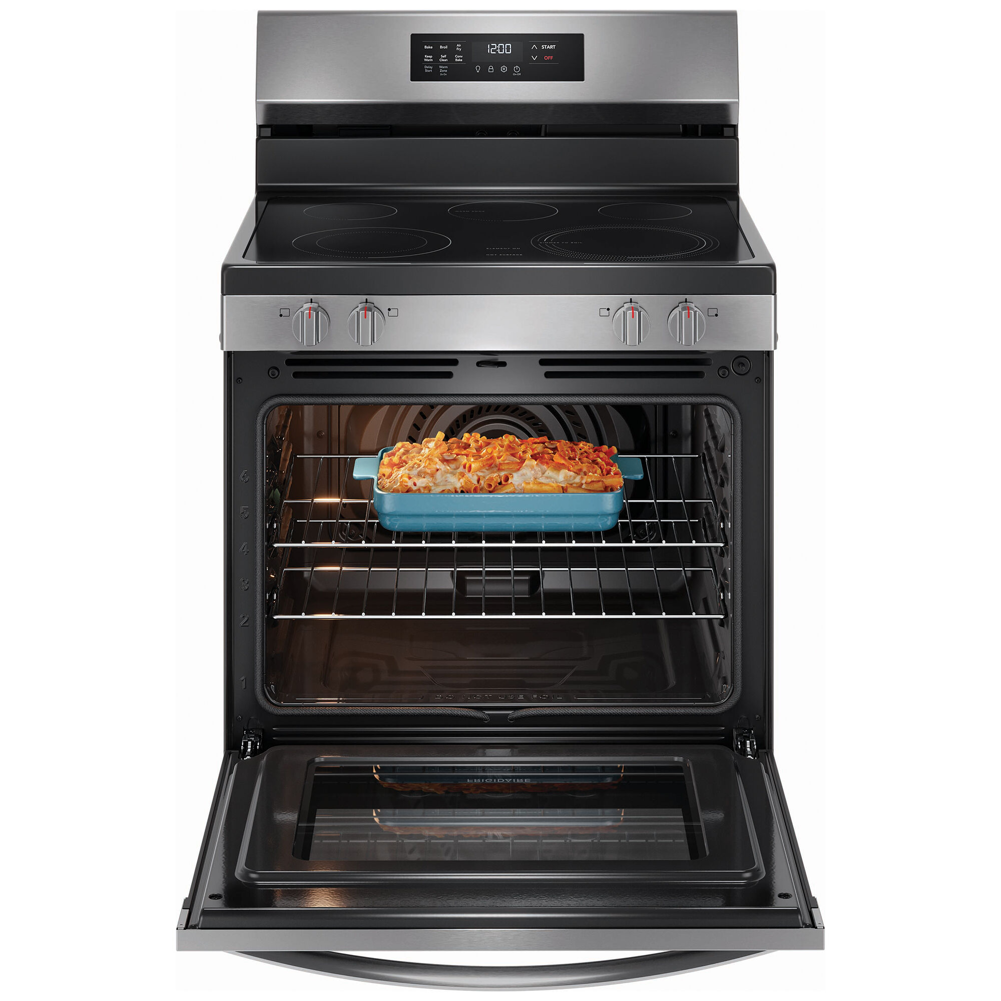 Frigidaire electric range with convection oven top