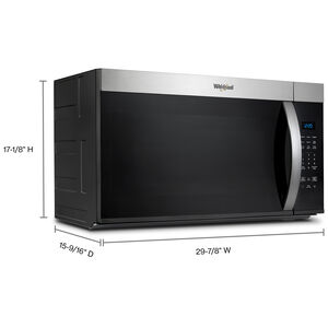 Whirlpool 30 in. 1.7 cu. ft. Over-the-Range Microwave with 300 CFM - Fingerprint Resistant Stainless Steel, Fingerprint Resistant Stainless, hires