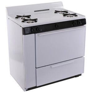 Premier 36 in. 3.9 cu. ft. Gas Range with Open Burners - White, , hires