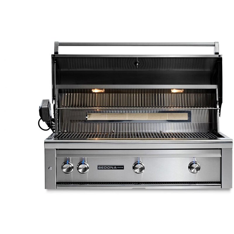 Sedona by Lynx 42 in. 3-Burner Built-In Natural Gas Grill with Rotisserie & Sear Burner - Stainless Steel, , hires
