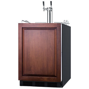 Summit 24 in. 5.5 Cu. Ft. Built-In/Freestanding Beer Dispenser with 2 Taps - Custom Panel Ready, , hires