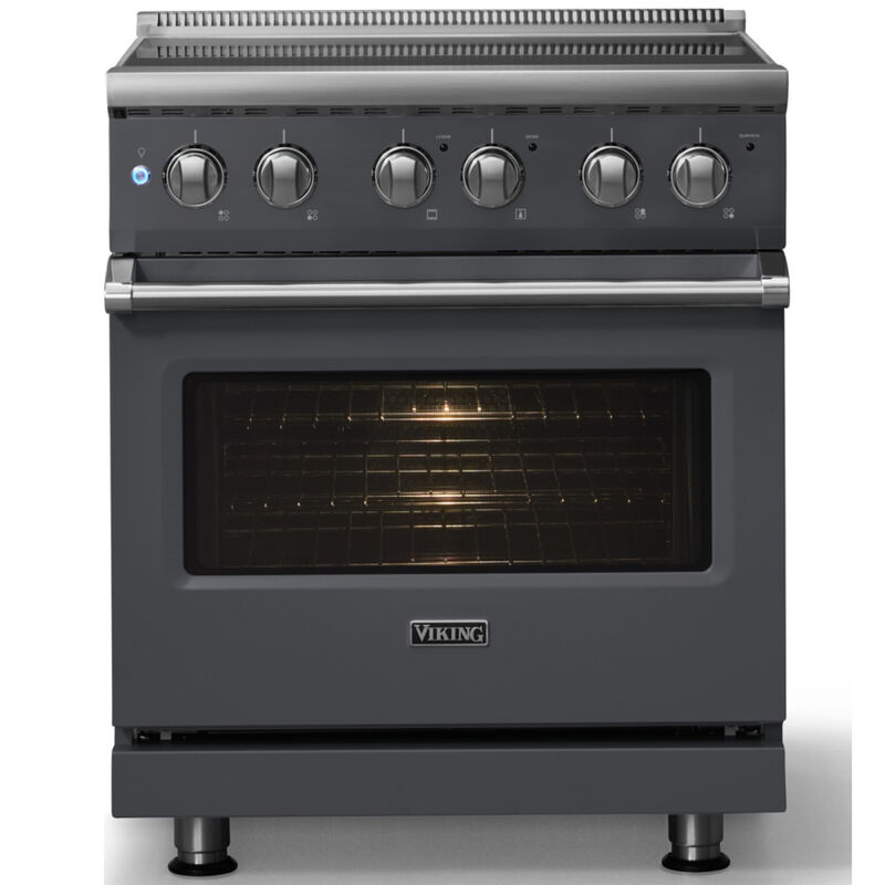 Viking 5 Series 30 in. 4.7 cu. ft. True European Convection Electric Range with Smoothtop Burners - Cast Black, , hires