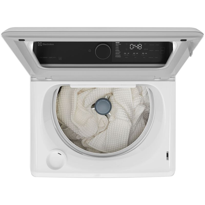 Electrolux 400 Series 27 in. 5.8 cu. ft. Top Load Washer with Agitator & LuxCare Wash System - White, , hires