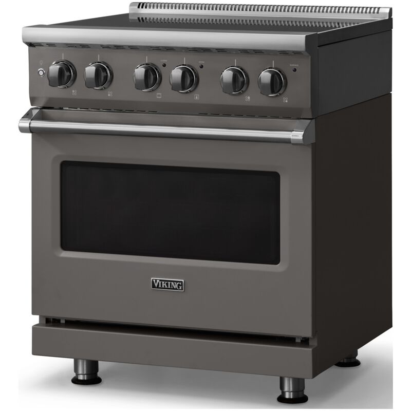 Viking 5 Series 30 in. 4.7 cu. ft. True European Convection Electric Range with Smoothtop Burners - Damascus Gray, , hires