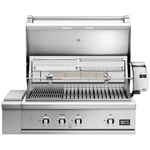 DCS Series 9 36 in. 3-Burner Built-In Natural Gas Grill with Rotisserie, Sear Burner & Smoke Box - Stainless Steel, , hires