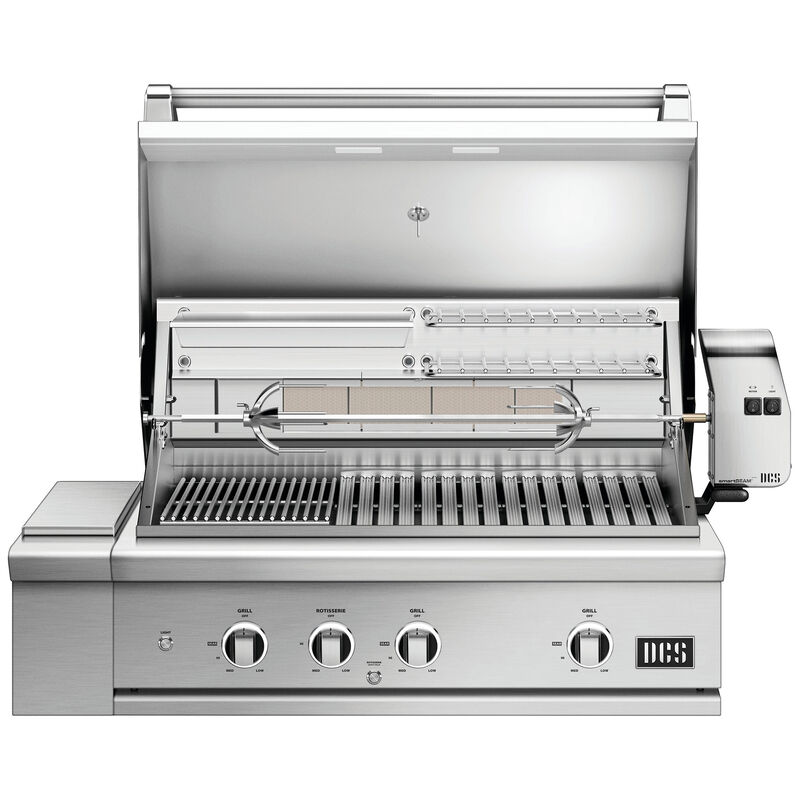 DCS Series 9 36 in. 3-Burner Built-In Natural Gas Grill with Rotisserie, Sear Burner & Smoke Box - Stainless Steel, , hires