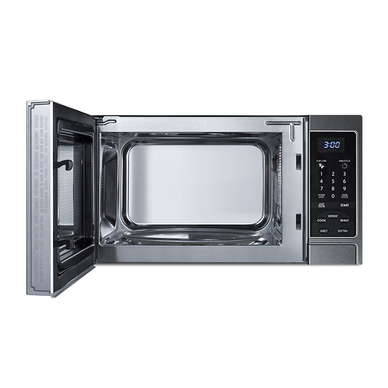 Summit 19 in. 0.9 cu.ft Countertop Microwave with 11 Power Levels - Stainless Steel, , hires