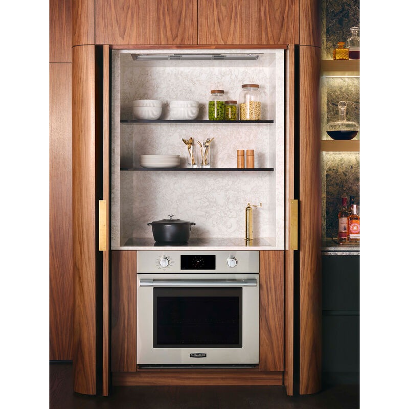 Signature Kitchen Suite 30 in. 4.7 cu. ft. Electric Smart Wall Oven with True European Convection & Self Clean - Stainless Steel, , hires