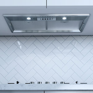 XO 21 in. Convertible Standard Style Range Hood with 395 CFM, 3 Fan Speeds & 2 Halogen Lights - Silver, , hires