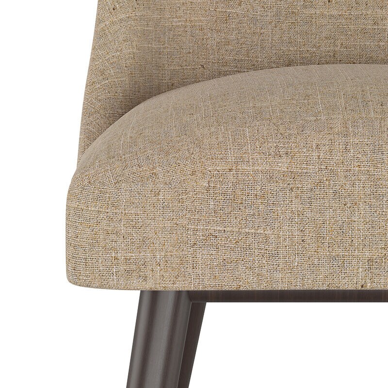Skyline Furniture Modern Mid Century Counter Stool in Linen Fabric - Sandstone, Sandstone, hires