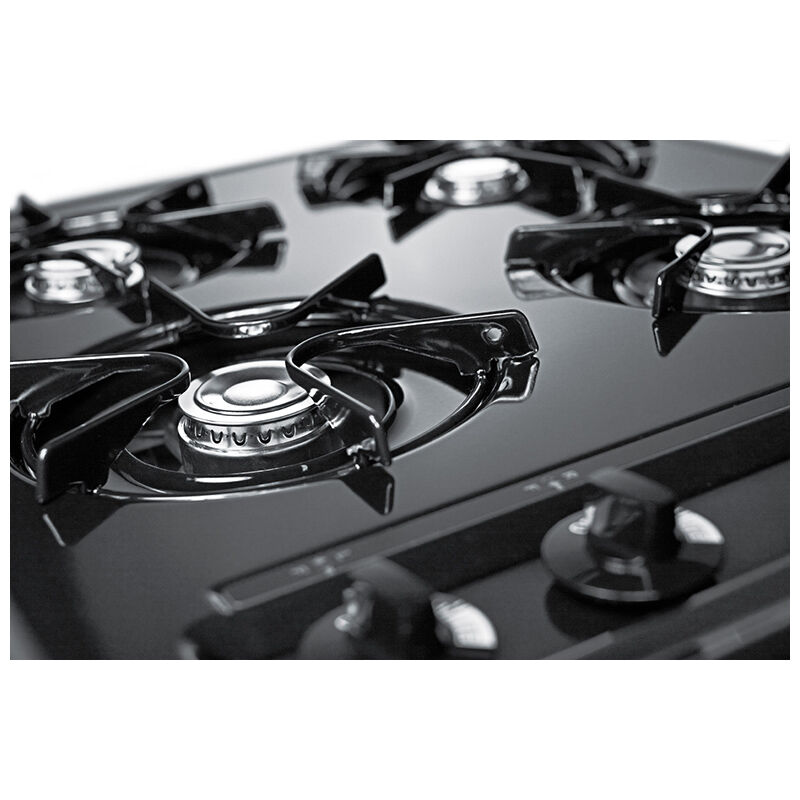 Summit 24 in. 4-Burner Natural Gas Cooktop - Black, , hires