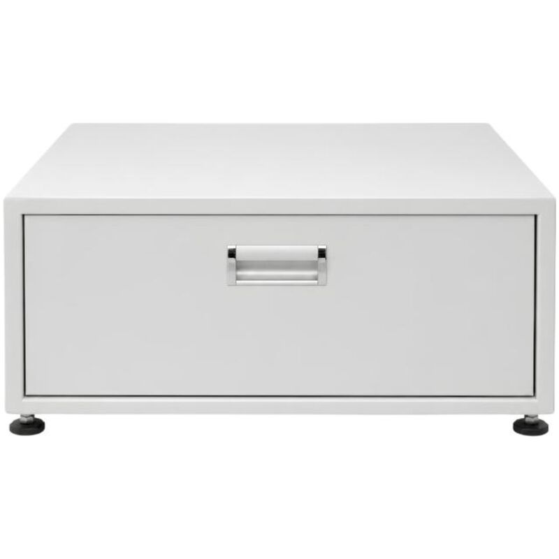 Equator Universal Laundry Pedestal for 24" Washer, Dryer & Combo with Storage Drawer - White, , hires