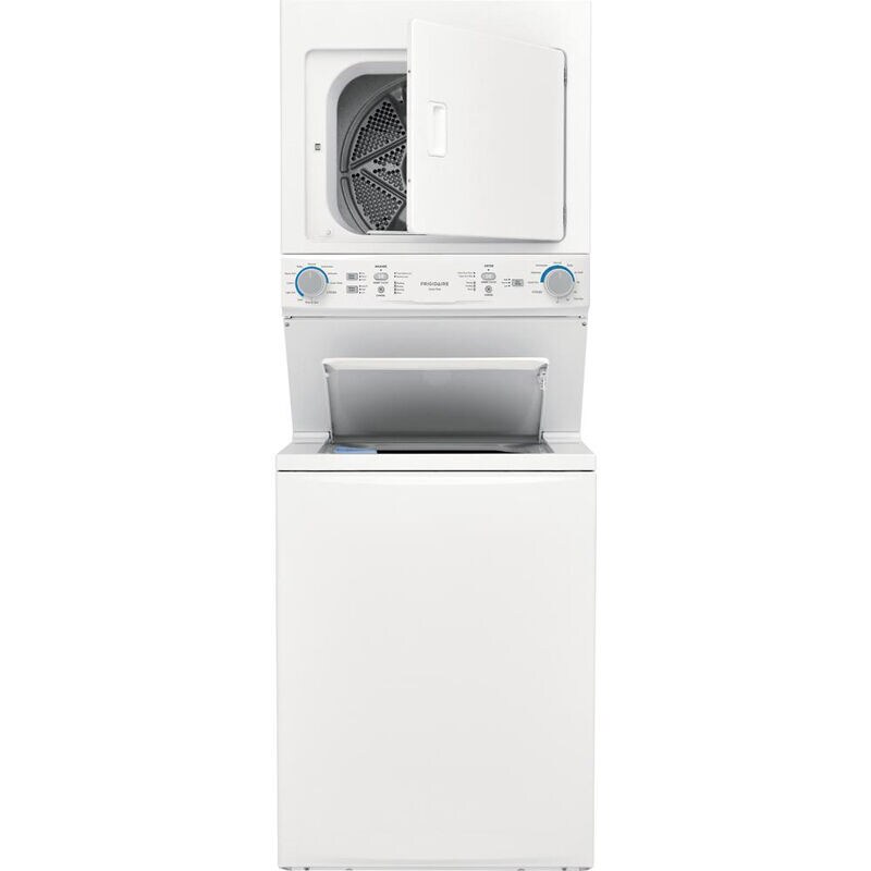 Frigidaire 27 in. Laundry Center with 3.9 cu. ft. Washer with 11 Wash Programs & 5.5 cu. ft. Gas Dryer & 10 Dryer Programs - White, , hires
