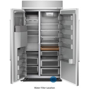 KitchenAid 42 in. 25.1 cu. ft. Built-In Counter Depth Side by Side Refrigerator with Ice & Water Dispenser - Stainless Steel with PrintShield Finish, , hires