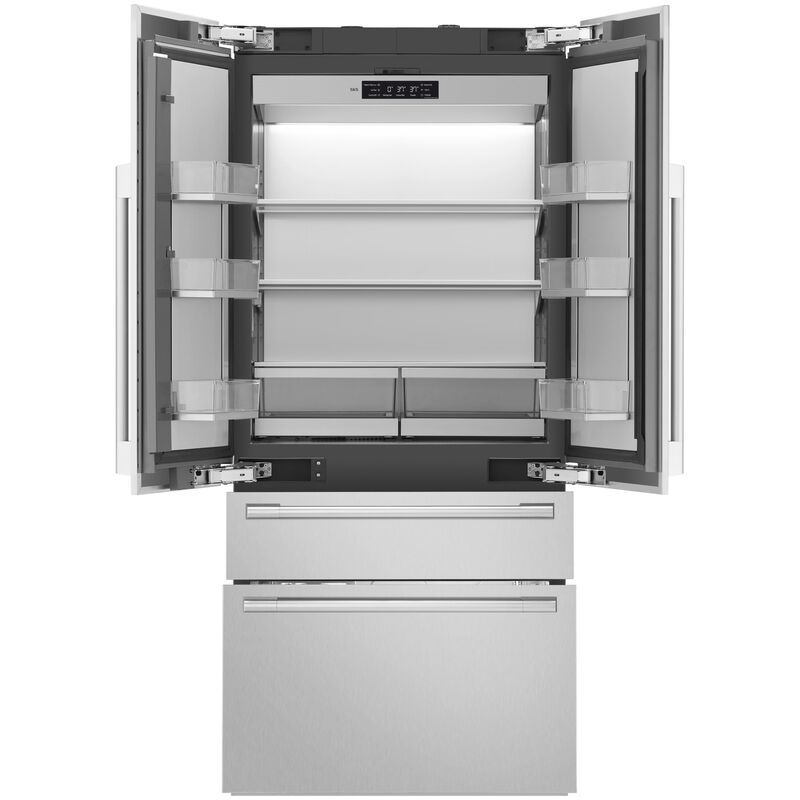 SKS 36 in. 19.3 cu. ft. Built-In Smart Counter Depth 4-Door French Door Refrigerator with Internal Water Dispenser - Custom Panel Ready, , hires