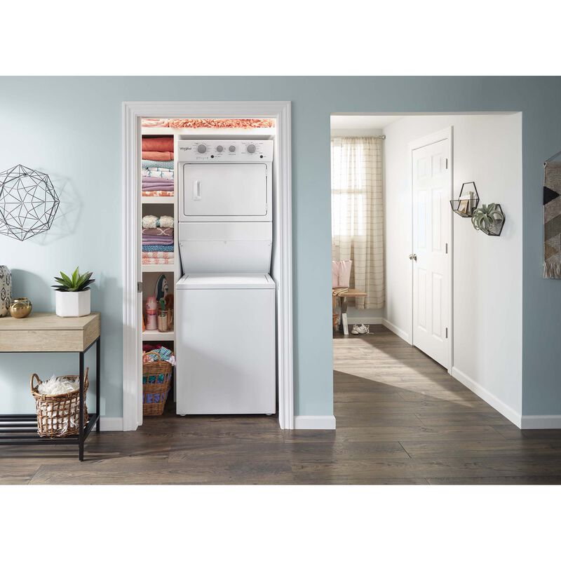 Whirlpool 27 in. Laundry Center with 3.5 cu. ft. Washer with 9 Wash Programs & 5.9 cu. ft. Gas Dryer & 4 Dryer Programs - White, , hires