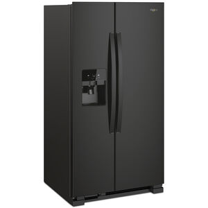 Whirlpool 36 in. 24.5 cu. ft. Side by Side Refrigerator with Ice & Water Dispenser - Black, Black, hires