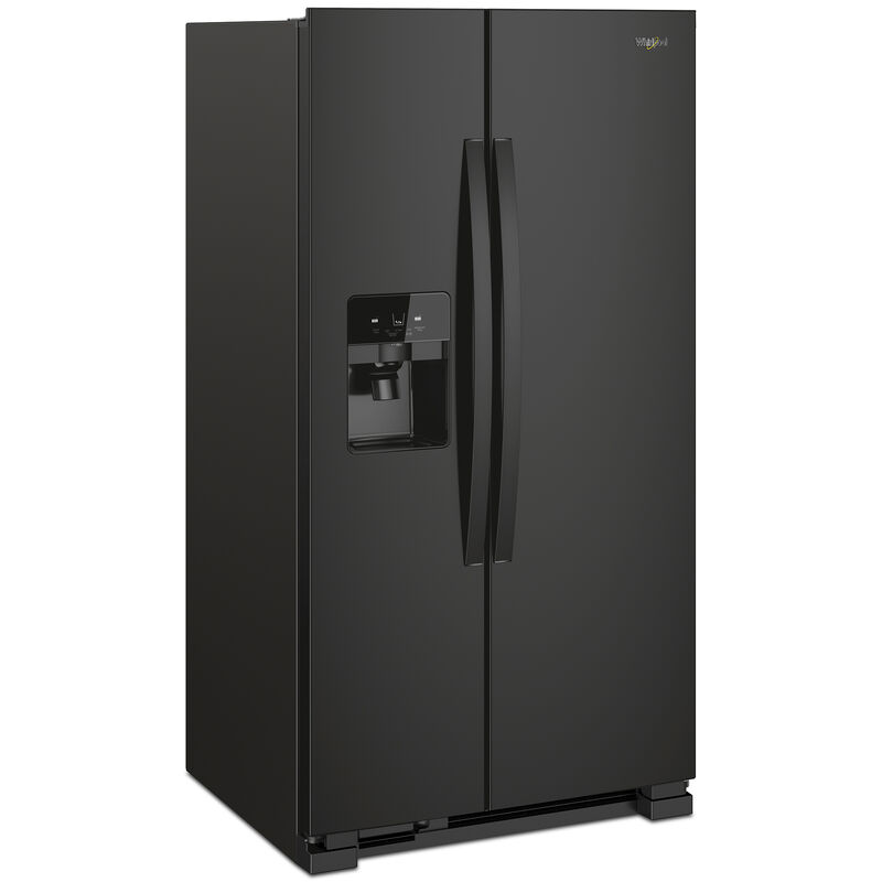 Whirlpool 36 in. 24.5 cu. ft. Side by Side Refrigerator with Ice & Water Dispenser - Black, Black, hires