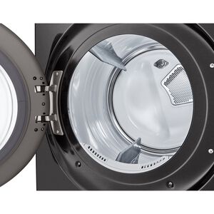 LG 27 in. 7.4 cu. ft. Electric Smart Dryer with 23 Dryer Programs, 11 Dry Options, Wrinkle Care & Sensor Dry - Black Steel, , hires