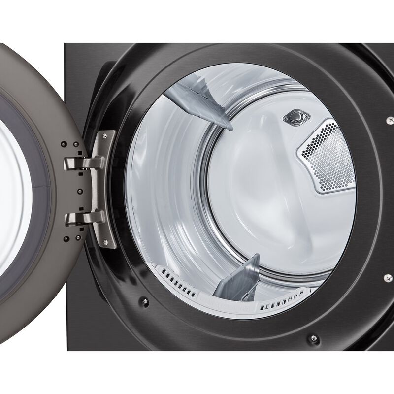 LG 27 in. 7.4 cu. ft. Electric Smart Dryer with 23 Dryer Programs, 11 Dry Options, Wrinkle Care & Sensor Dry - Black Steel, , hires