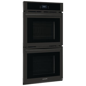 Frigidaire 27 in. 7.6 cu. ft. Top Control Electric Double Wall Oven with Standard Convection - Black, Black, hires