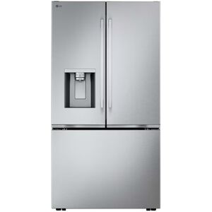 LG 36 in. 23.7 cu. ft. Smart Counter Depth French Door Refrigerator with Zero Clearance Hinge, Ice & Water Dispenser - PrintProof Stainless Steel, , hires