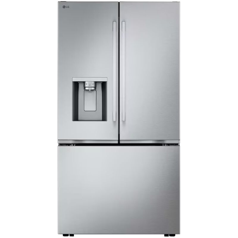 LG 36 in. 23.7 cu. ft. Smart Counter Depth French Door Refrigerator with Zero Clearance Hinge, Ice & Water Dispenser - PrintProof Stainless Steel, , hires