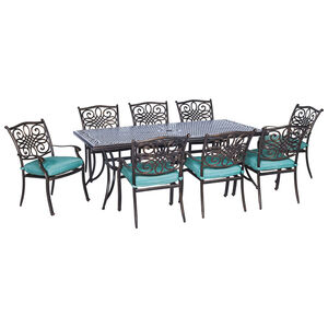 Hanover Traditions 9-Piece Dining Set- Blue, , hires