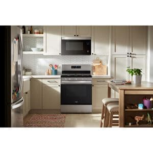 Whirlpool 30 in. 5.0 cu. ft. Air-Fry Standard Convection Gas Range with 5 Sealed Burners - White, , hires